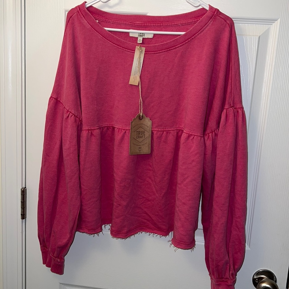 NWT Babydoll/Peplum Sweatshirt